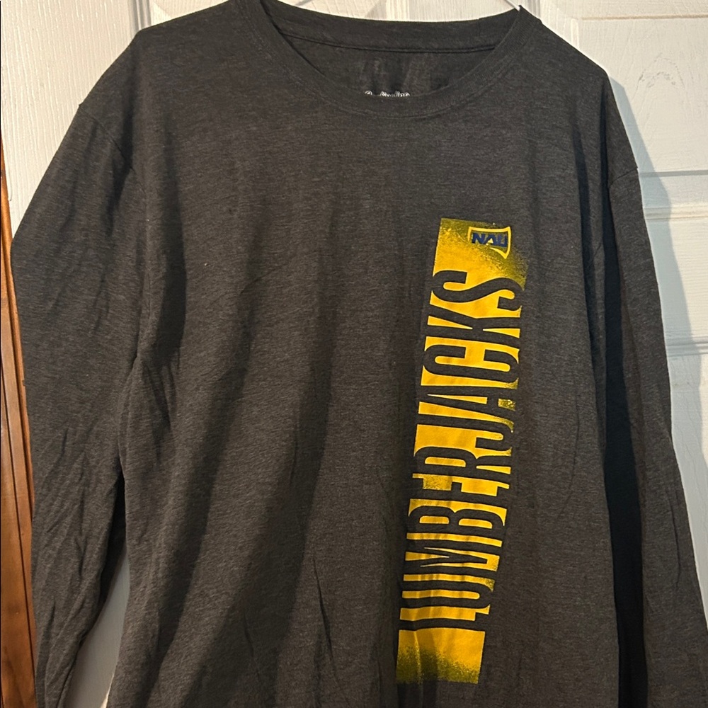 Gray and Yellow Graphic Men's Shirt